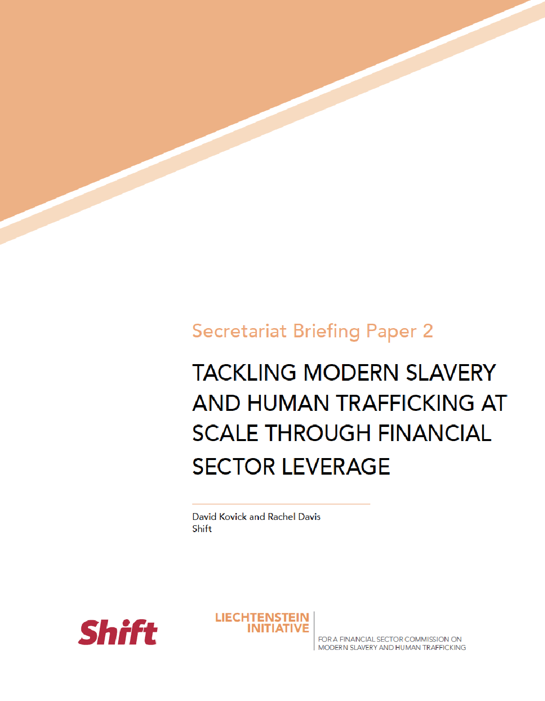 Tackling Modern Slavery through Financial Sector Leverage