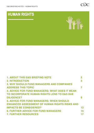 ESG Toolkit for Fund Managers: Briefing Note on Human Rights