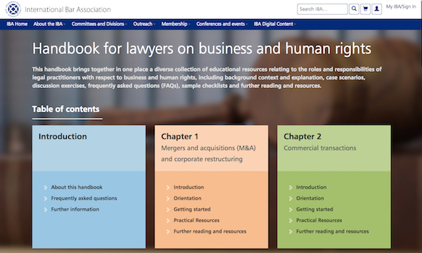 Handbook for Lawyers on Business and Human Rights