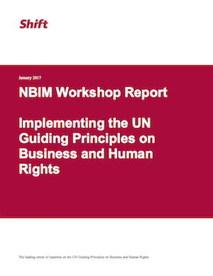 NBIM Workshop Report: Implementing the UN Guiding Principles