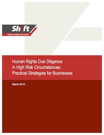 Human Rights Due Diligence in High Risk Circumstances