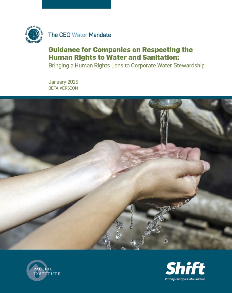 Guidance for Companies on Respecting the Human Rights to Water and Sanitation
