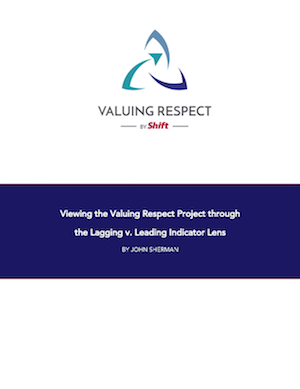Viewing the Valuing Respect Project through the Lagging v. Leading Indicator Lens