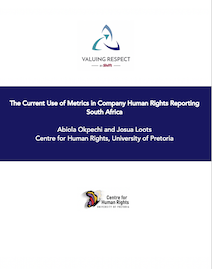 The Current Use of Metrics in Company Human Rights Reporting South Africa