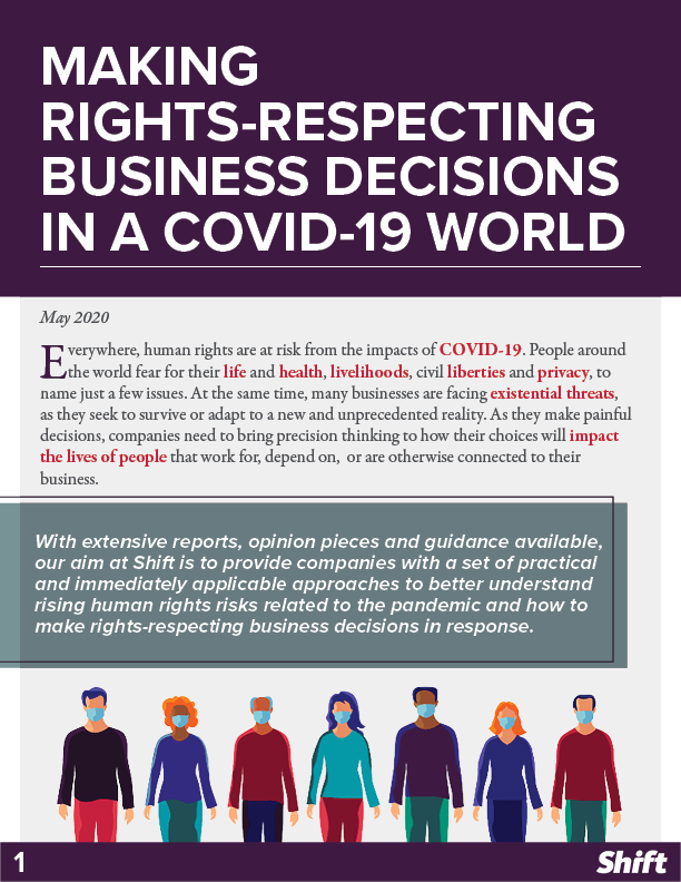 Making Rights-Respecting Business Decisions in a COVID-19 World