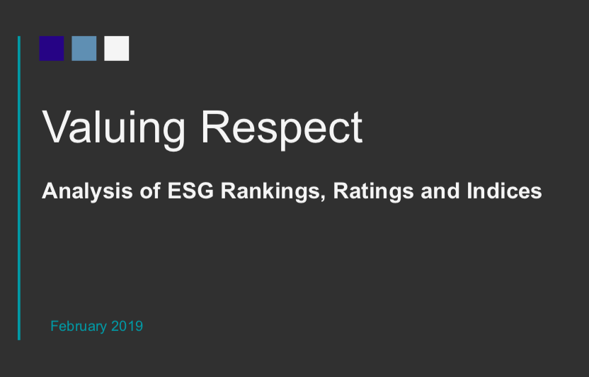 An Analysis of ESG Rankings, Ratings and Indices