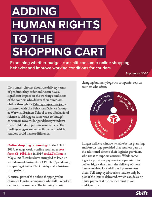 Adding Human Rights to the Shopping Cart