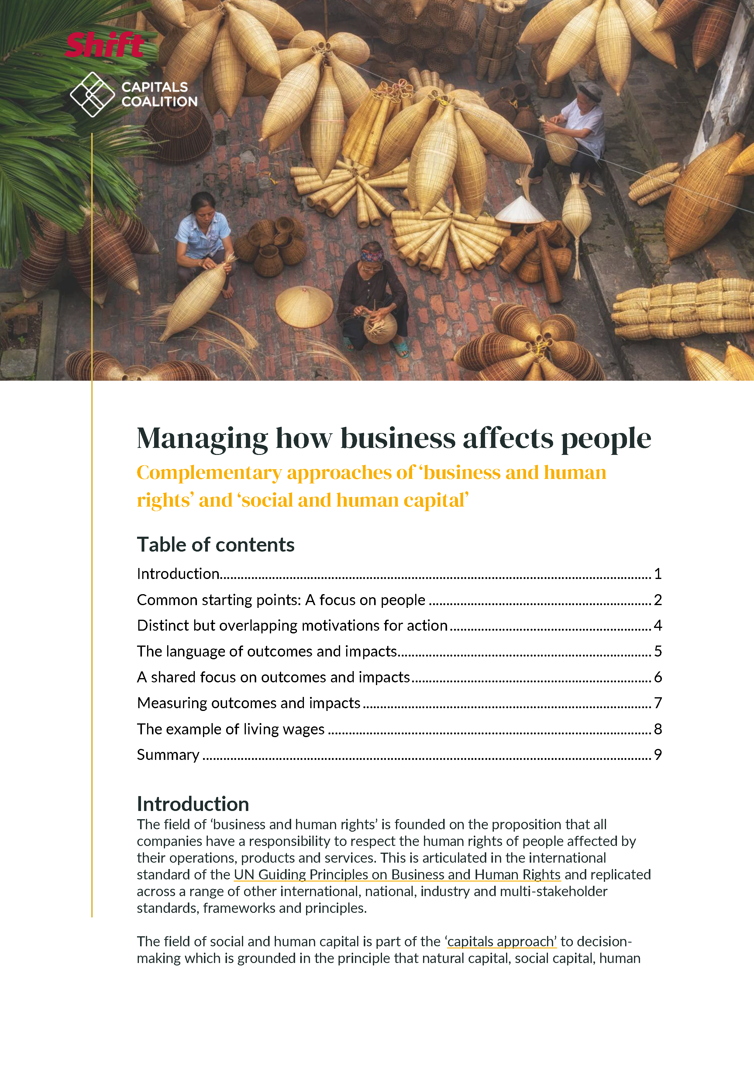 Understanding business impacts on people: the complementary approaches of ‘business and human rights’ and ‘social and human capital’